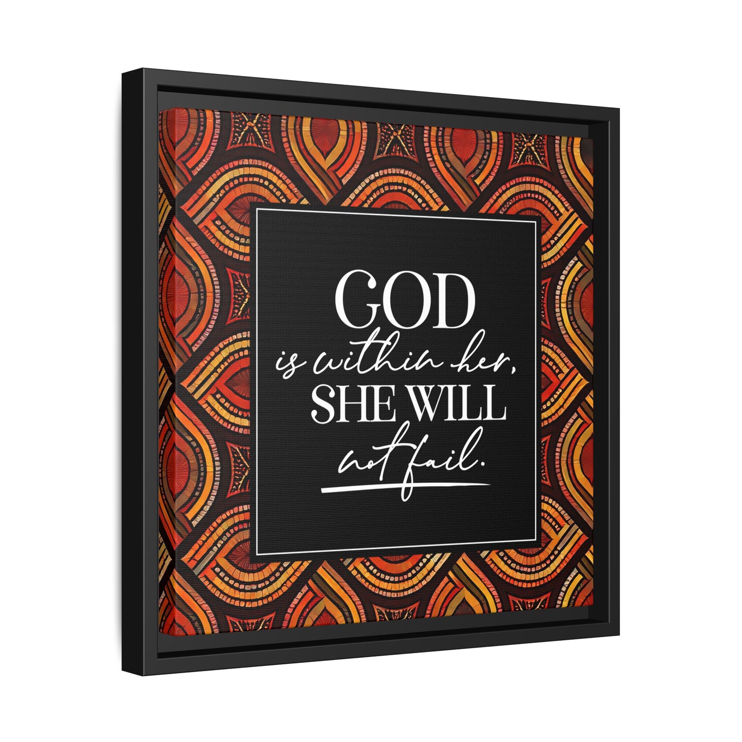 God is Within Her Framed Canvas Art