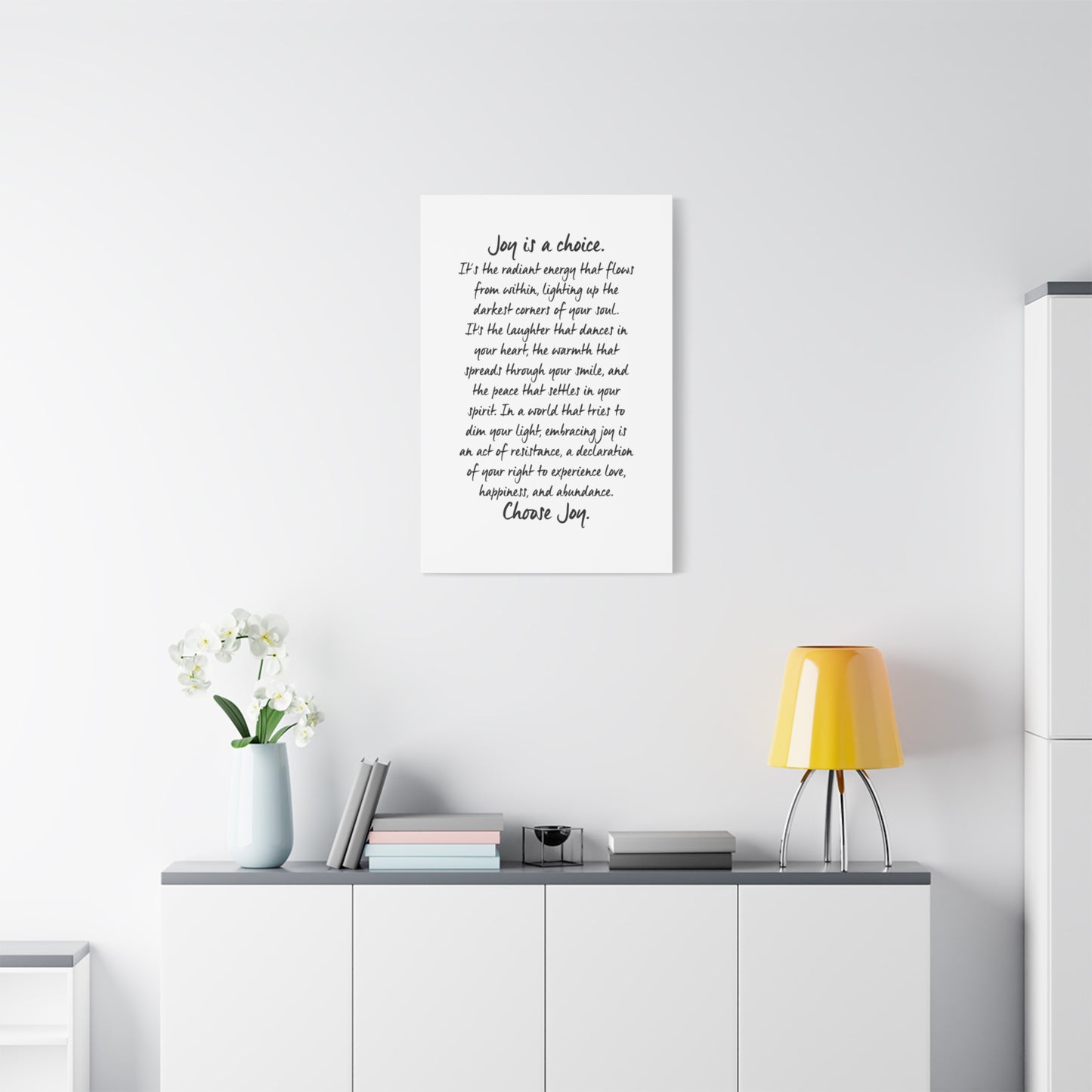 Joy is a Choice Canvas Wall Art (text)