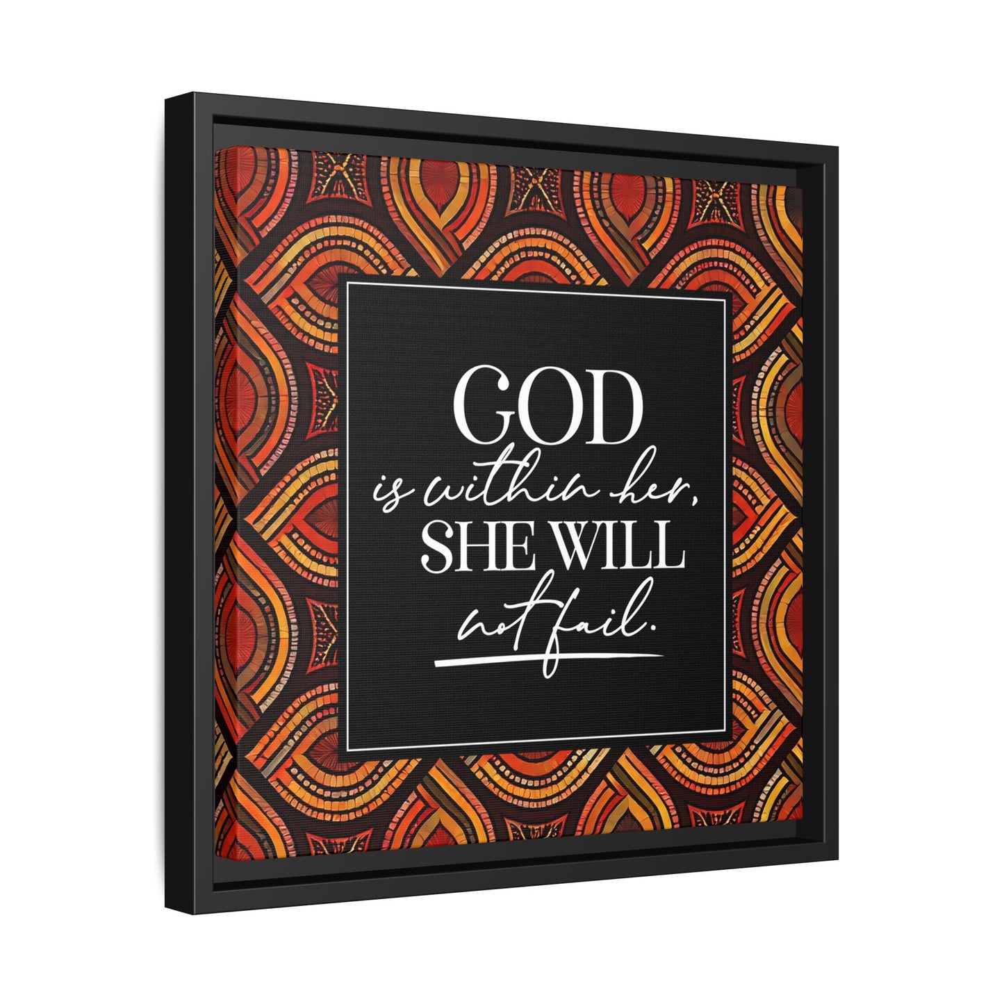 God is Within Her Framed Canvas Art