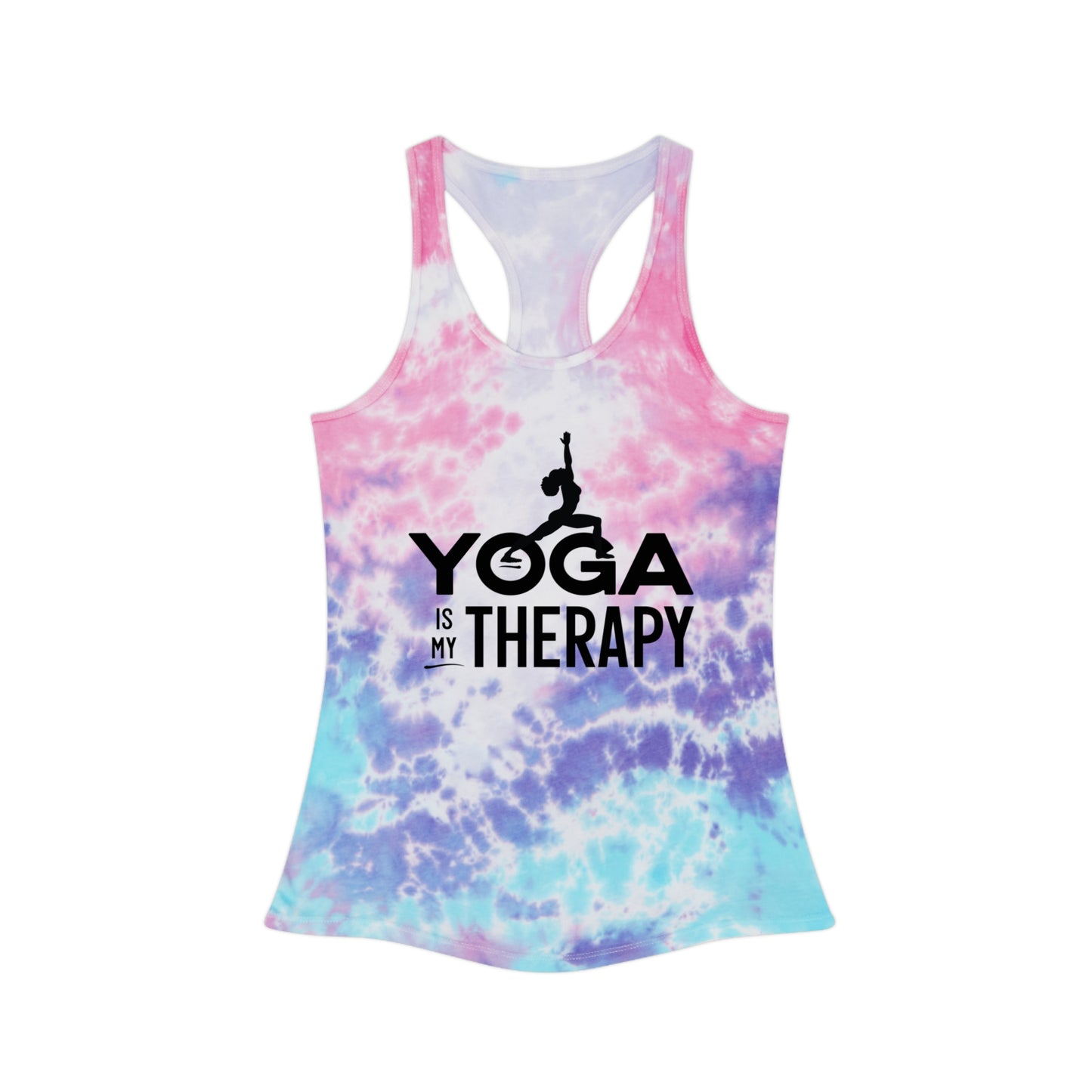 Yoga is My Therapy Tie Dye Racerback Tank Top