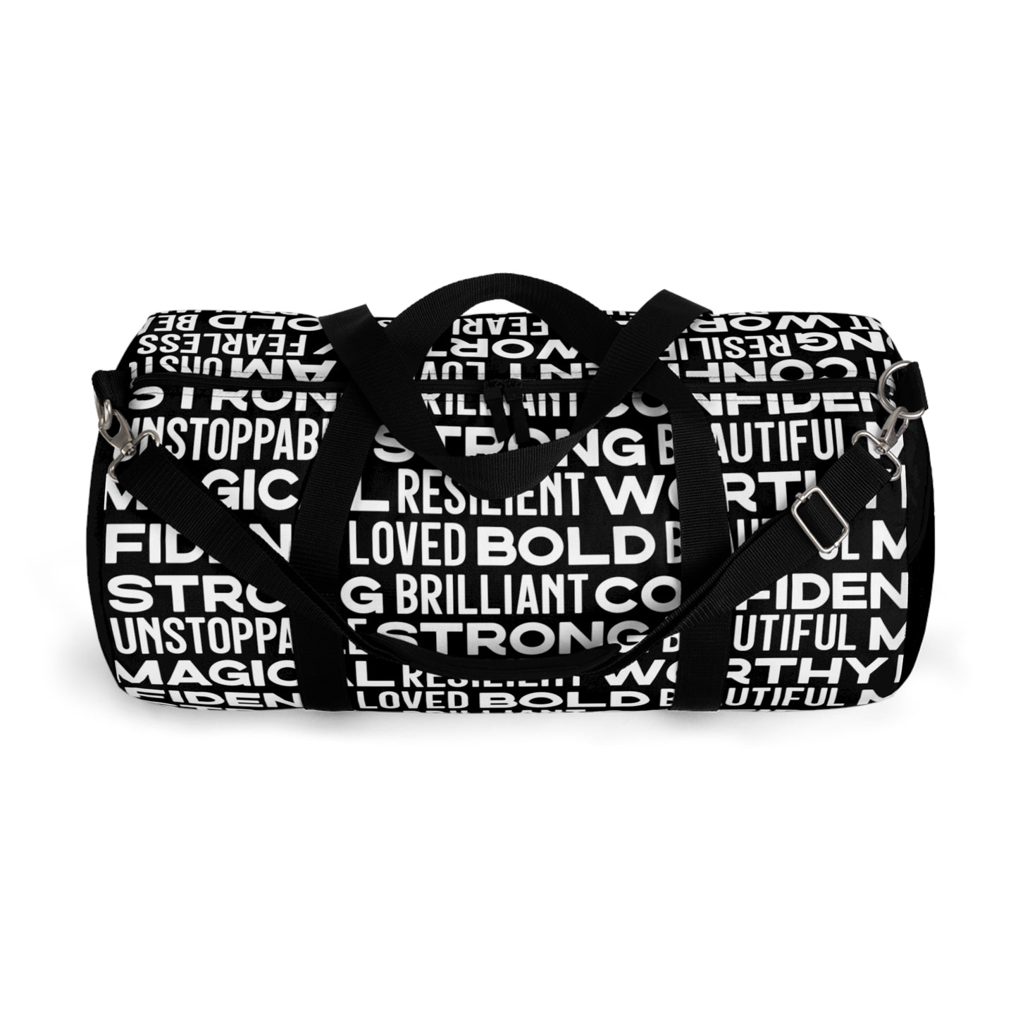 Bold Affirmations Duffel Bag (black)