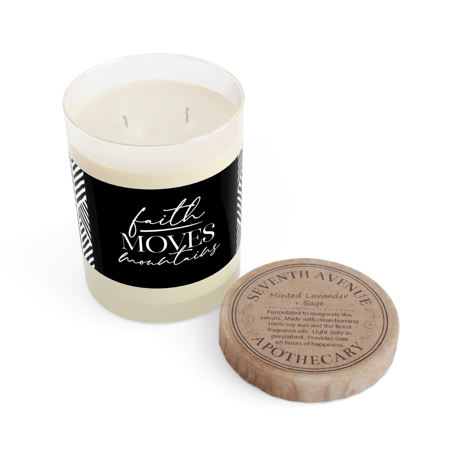 Koya "Faith Moves Mountains" Scented Candle - Full Glass, 11oz