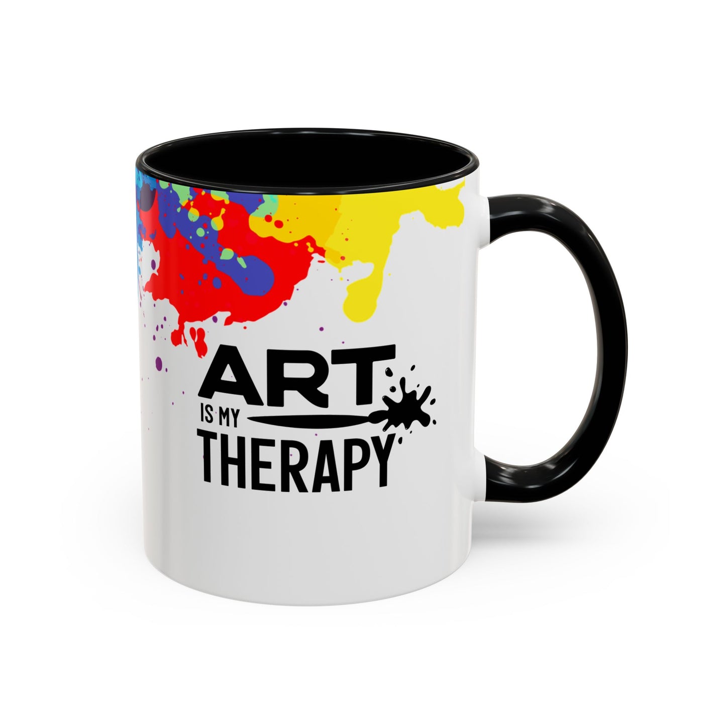 Art is My Therapy Accent Mug