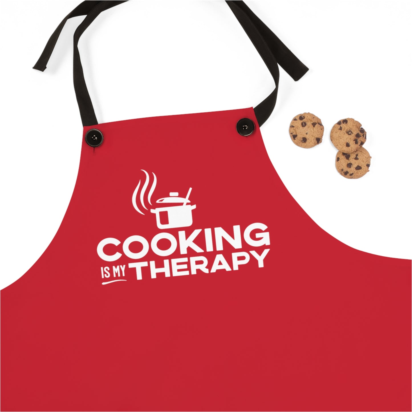 Cooking is my Therapy Apron (red)