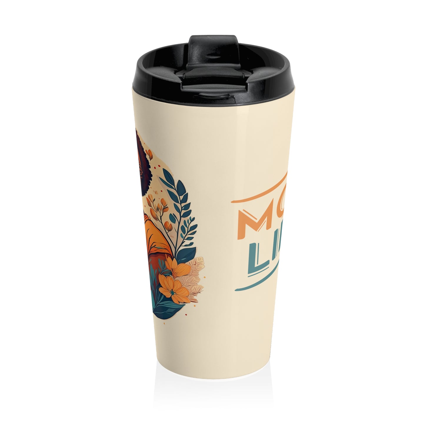 Mom Life Graphic Stainless Steel Travel Mug 15 oz