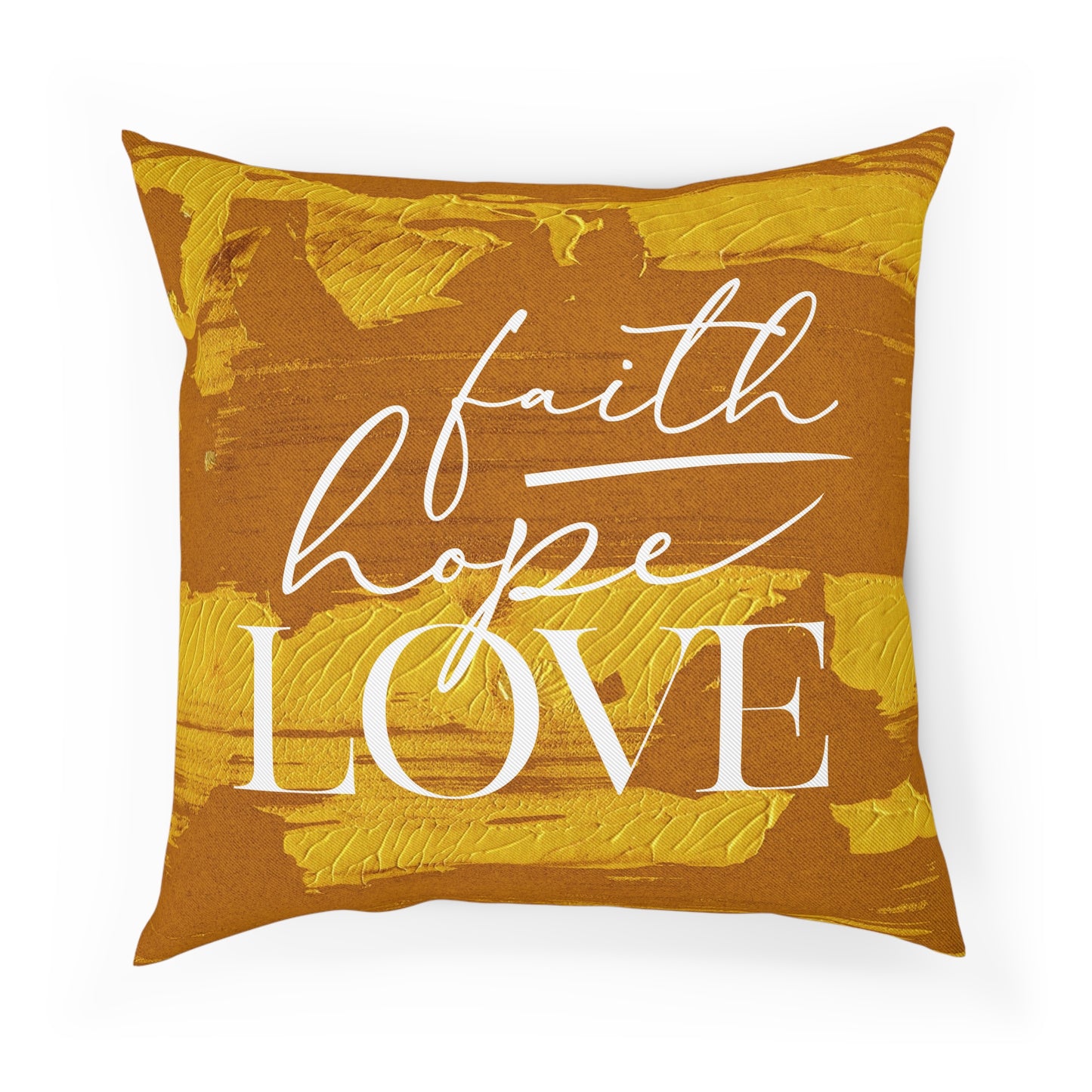 Adira "Faith, Hope, Love" Pillow (gold)