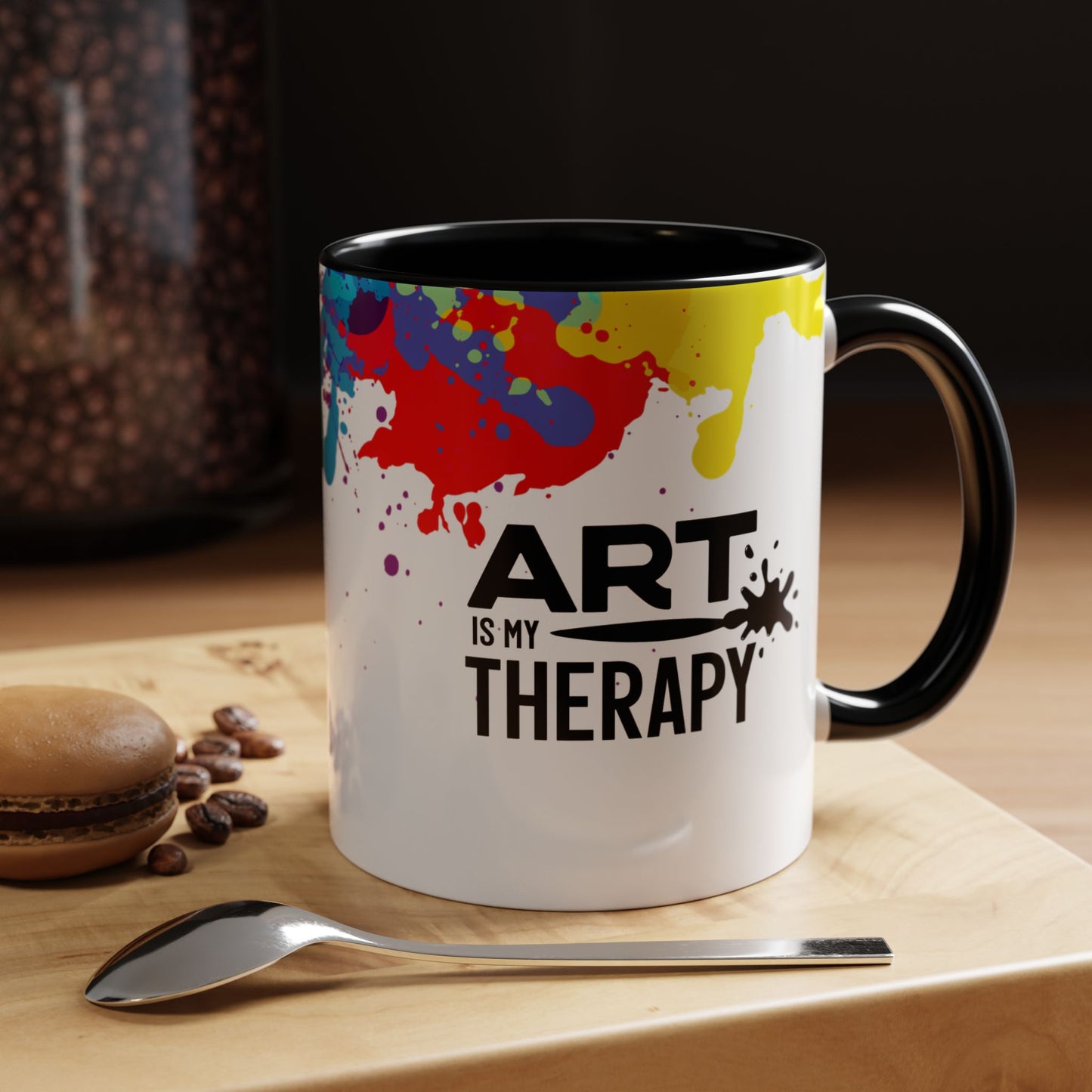 Art is My Therapy Accent Mug