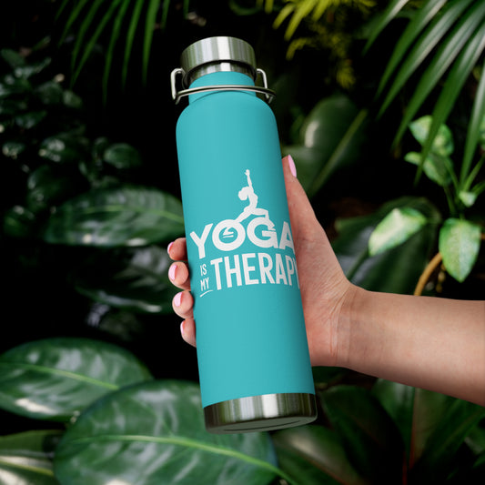 Yoga is My Therapy Copper Vacuum Insulated Bottle, 22oz