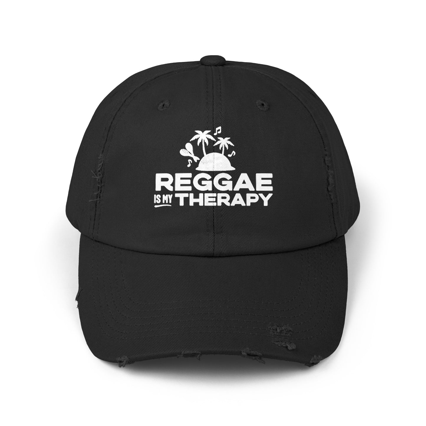 Reggae is My Therapy Distressed Cap