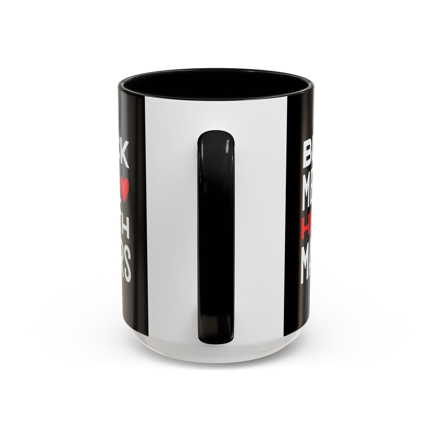 Black Mental Health Matters Accent Mug, 15oz