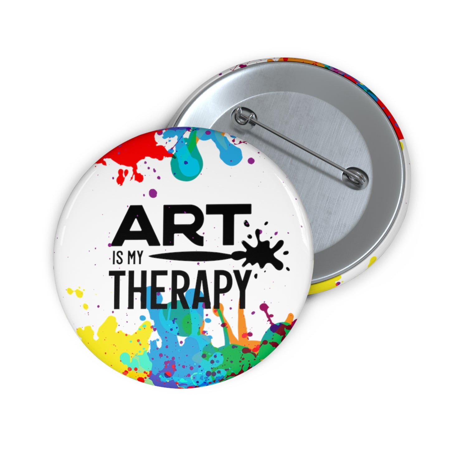 Art is My Therapy Custom Button