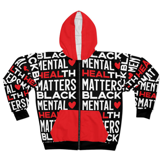 Black Mental Health Matters Fleece Jacket