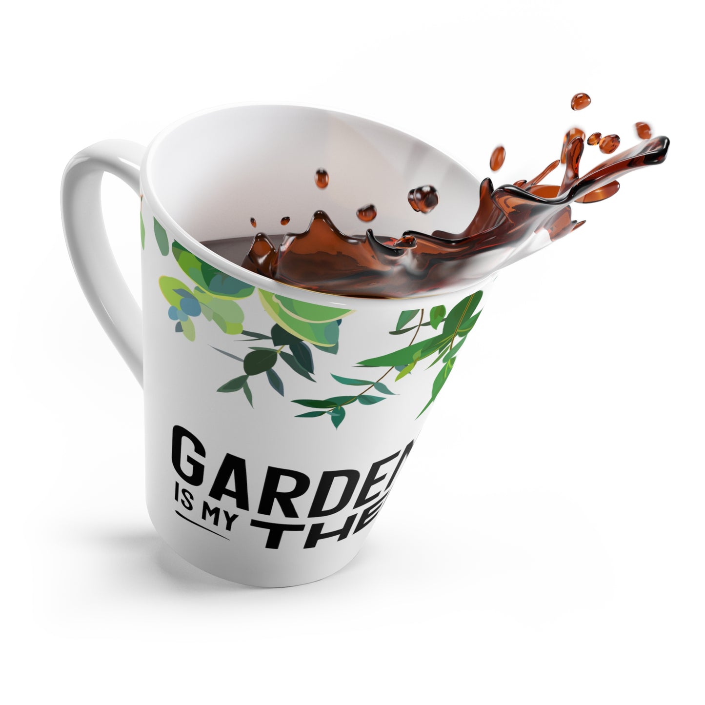 Gardening is my Therapy Latte Mug, 12 oz.