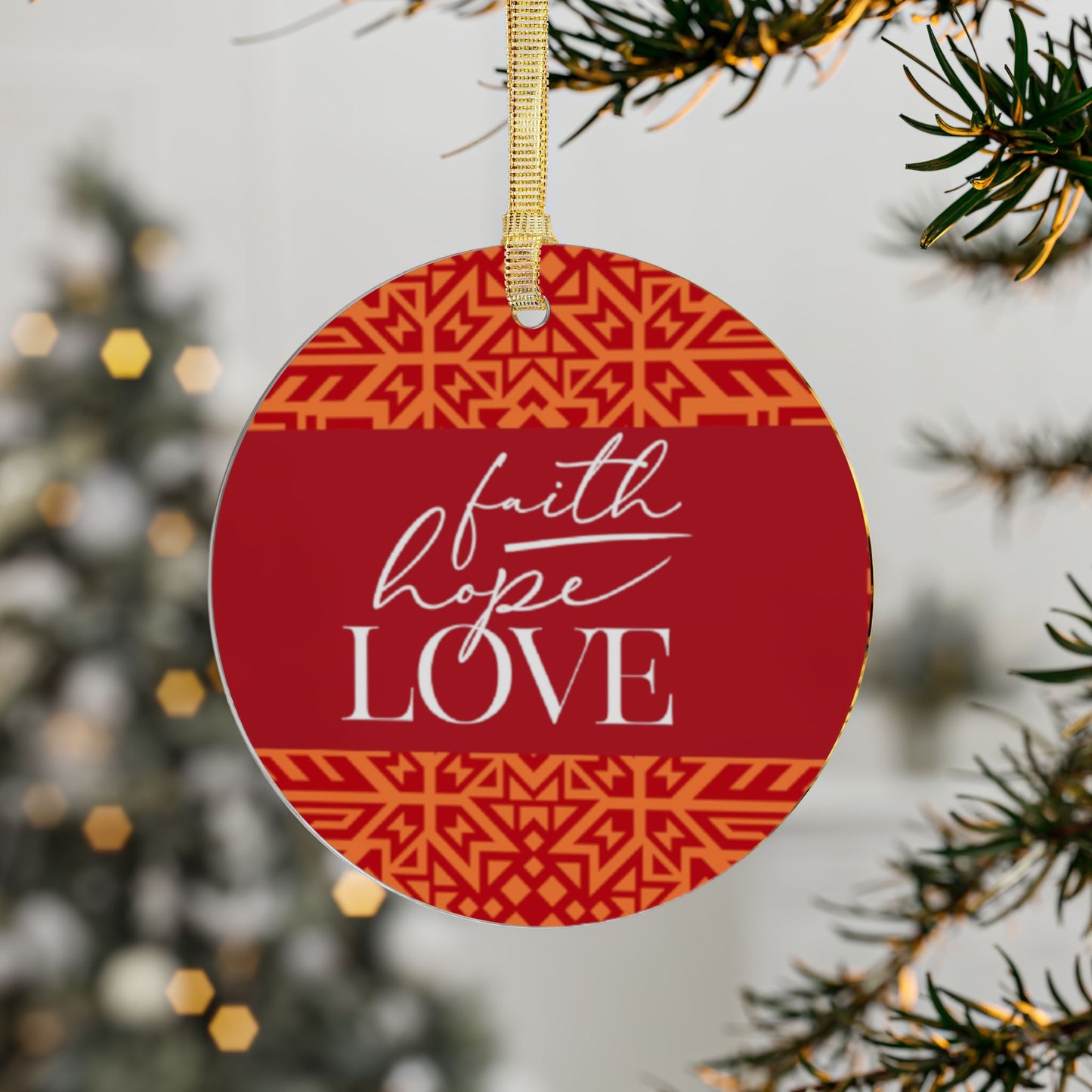 Kaya "Faith, Hope, Love" Ornament