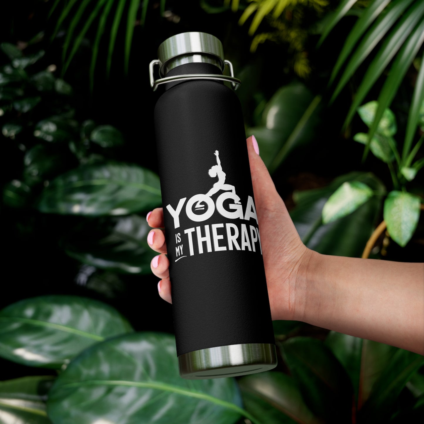 Yoga is My Therapy Copper Vacuum Insulated Bottle, 22oz