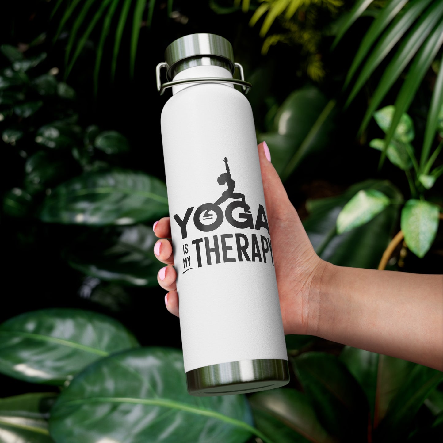 Yoga is My Therapy Copper Vacuum Insulated Bottle, 22oz