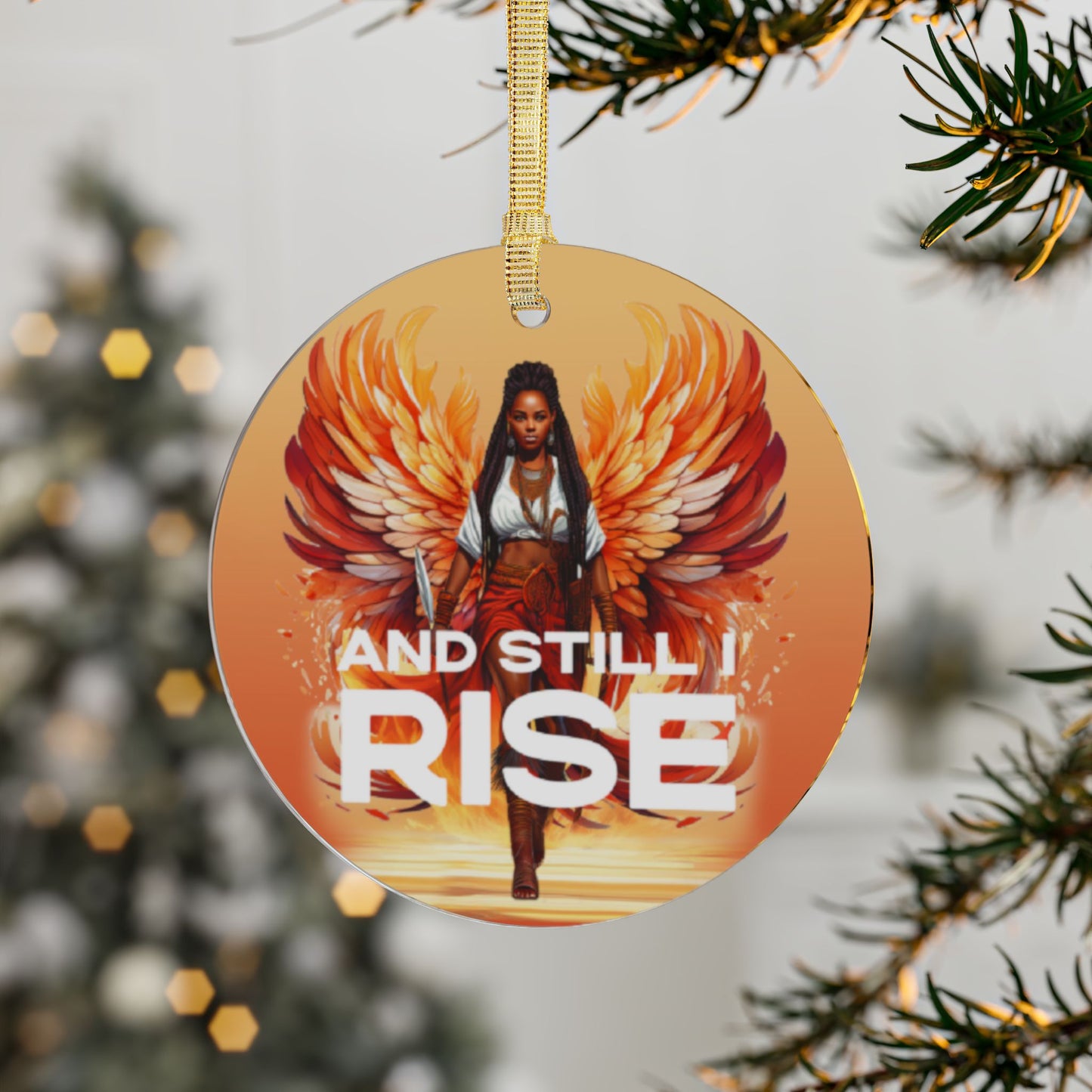 "And Still I Rise" Phoenix Ornament