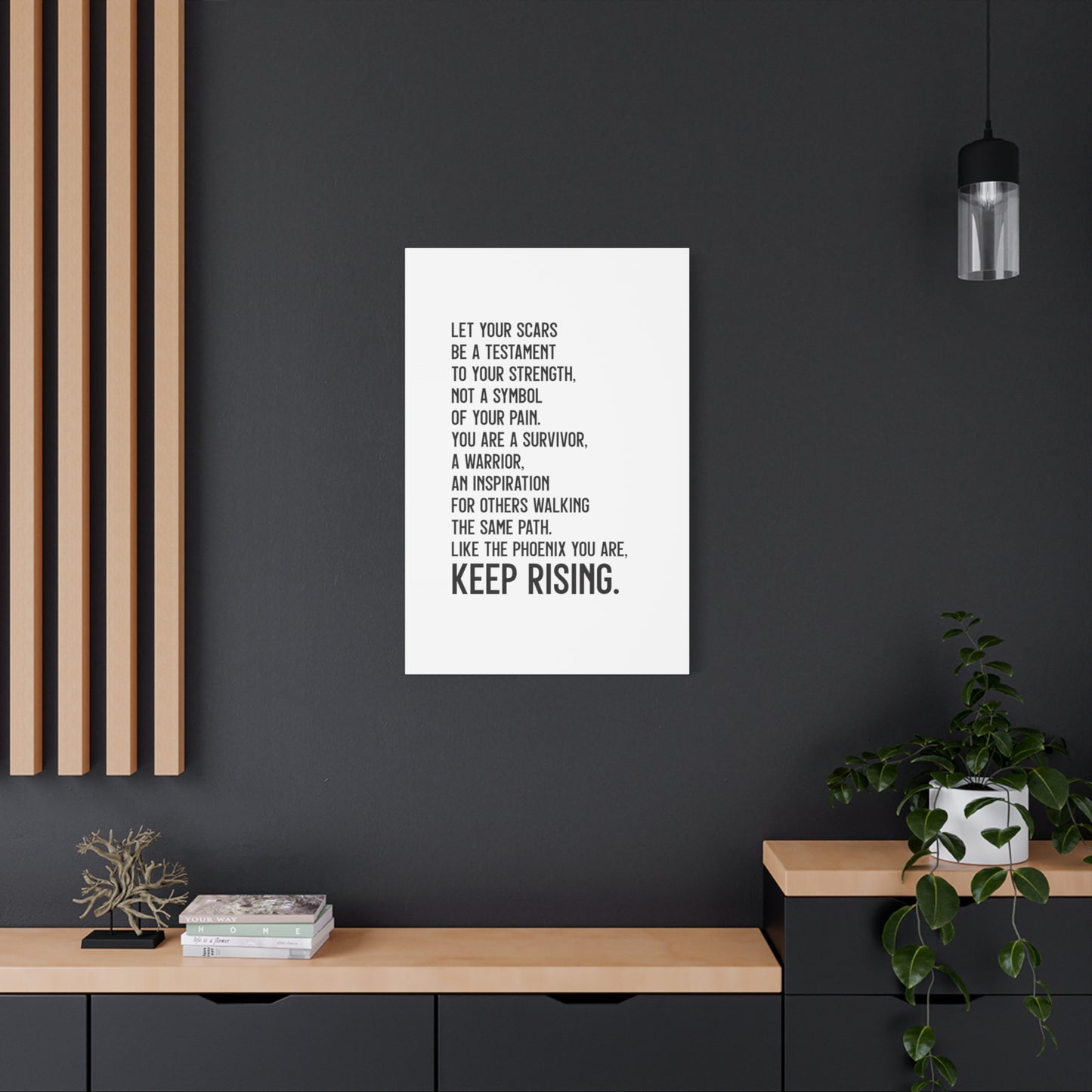 Spirit of a Warrior Canvas Wall Art (text)