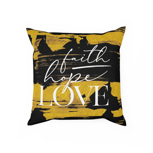 Adira "Faith, Hope, Love" Pillow (black)