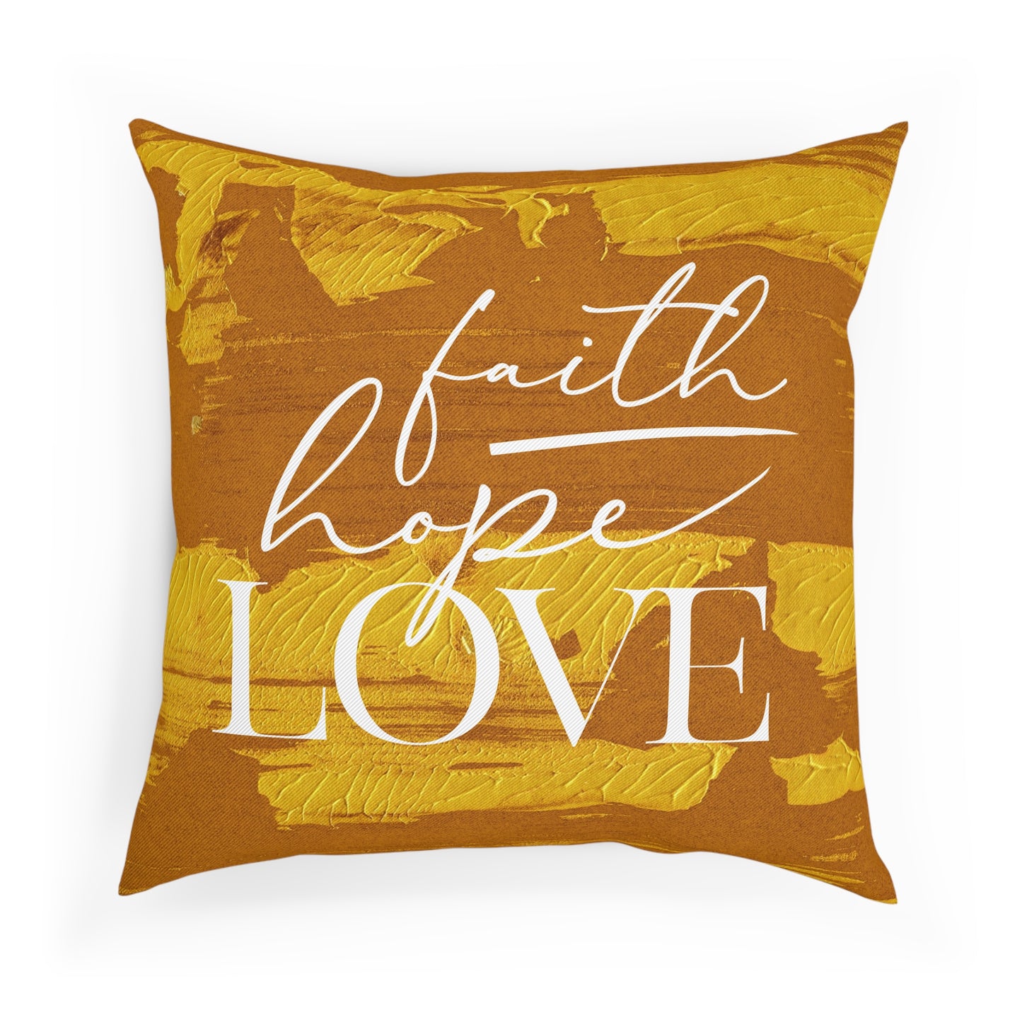 Adira "Faith, Hope, Love" Pillow (gold)