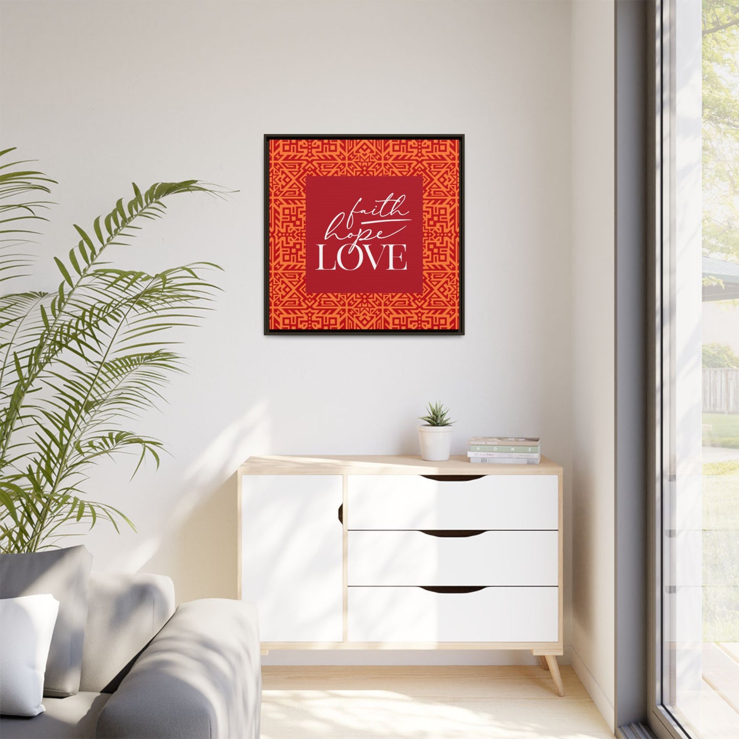 Kaya Faith, Hope, Love Framed Canvas Art