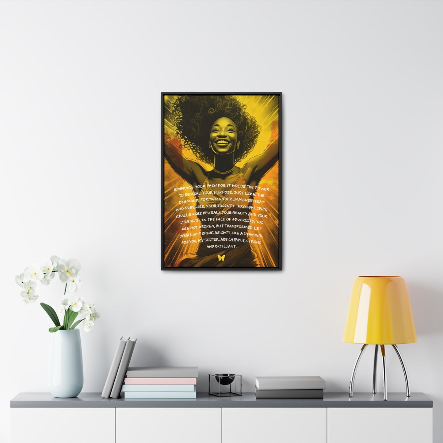 Shine Bright Like a Diamond Gallery Framed Canvas Art