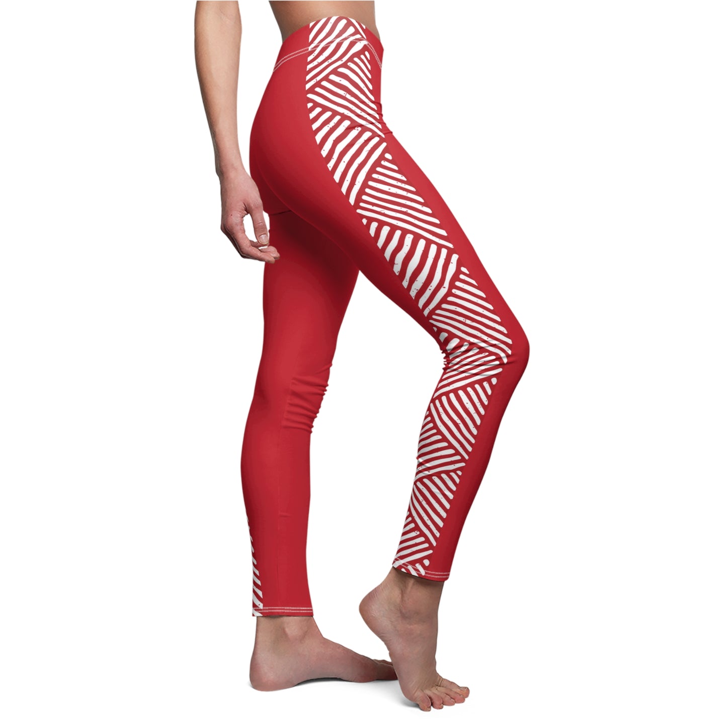 Koya Stripe Leggings (red)