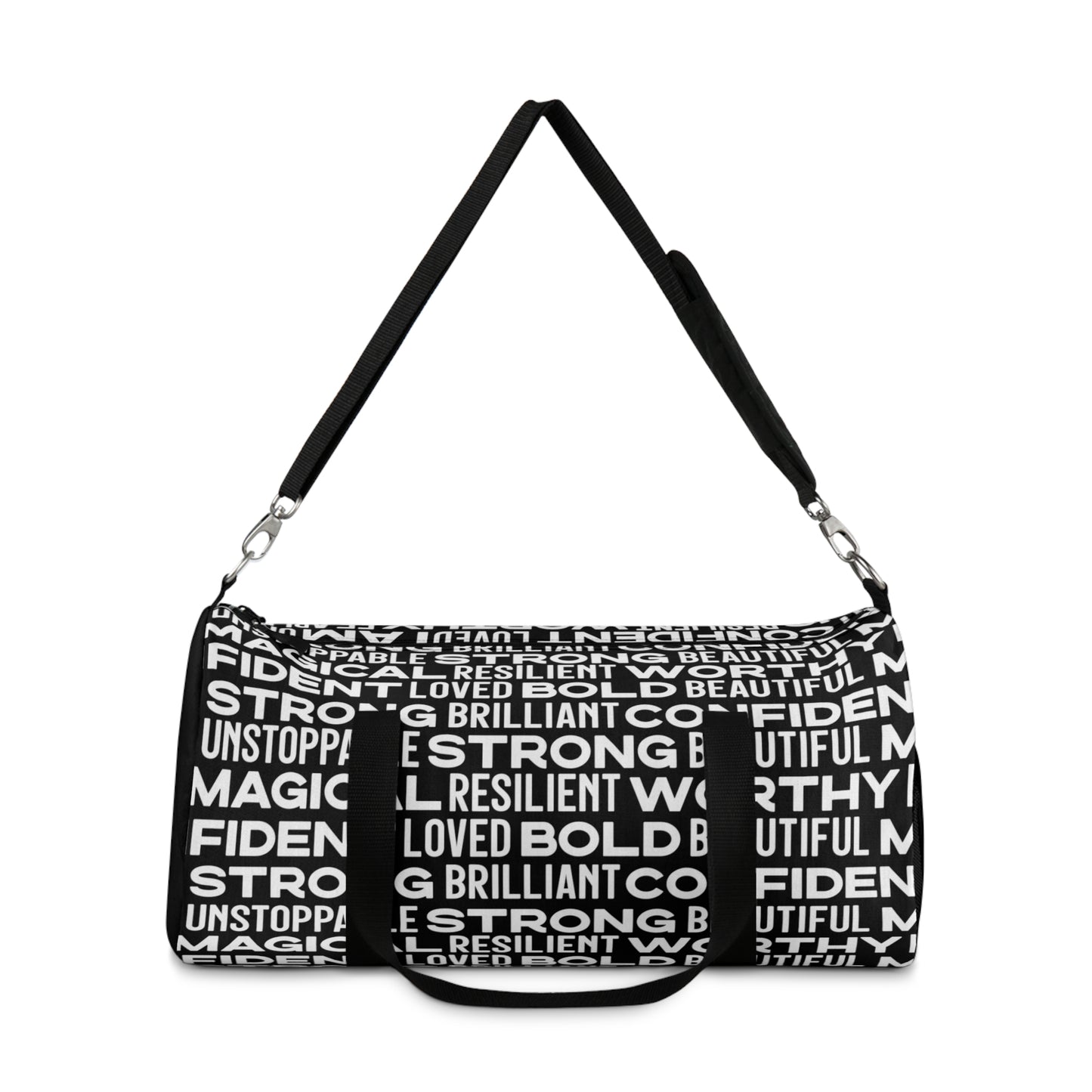 Bold Affirmations Duffel Bag (black)