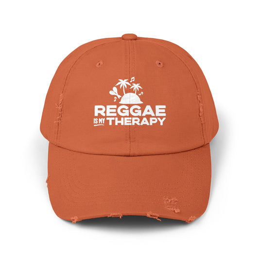 Reggae is My Therapy Distressed Cap