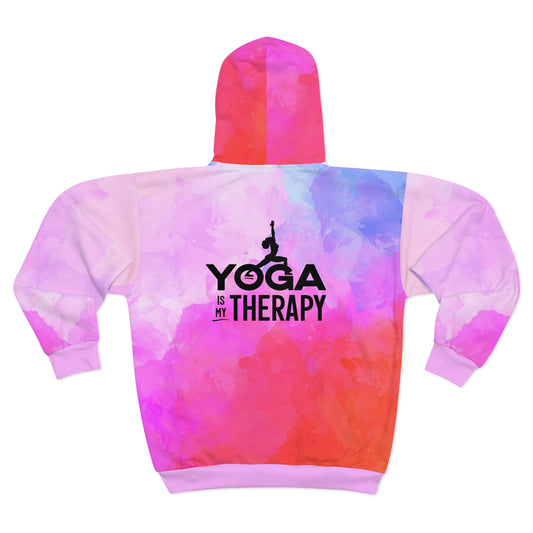 Yoga is My Therapy Zipped Fleece Jacket