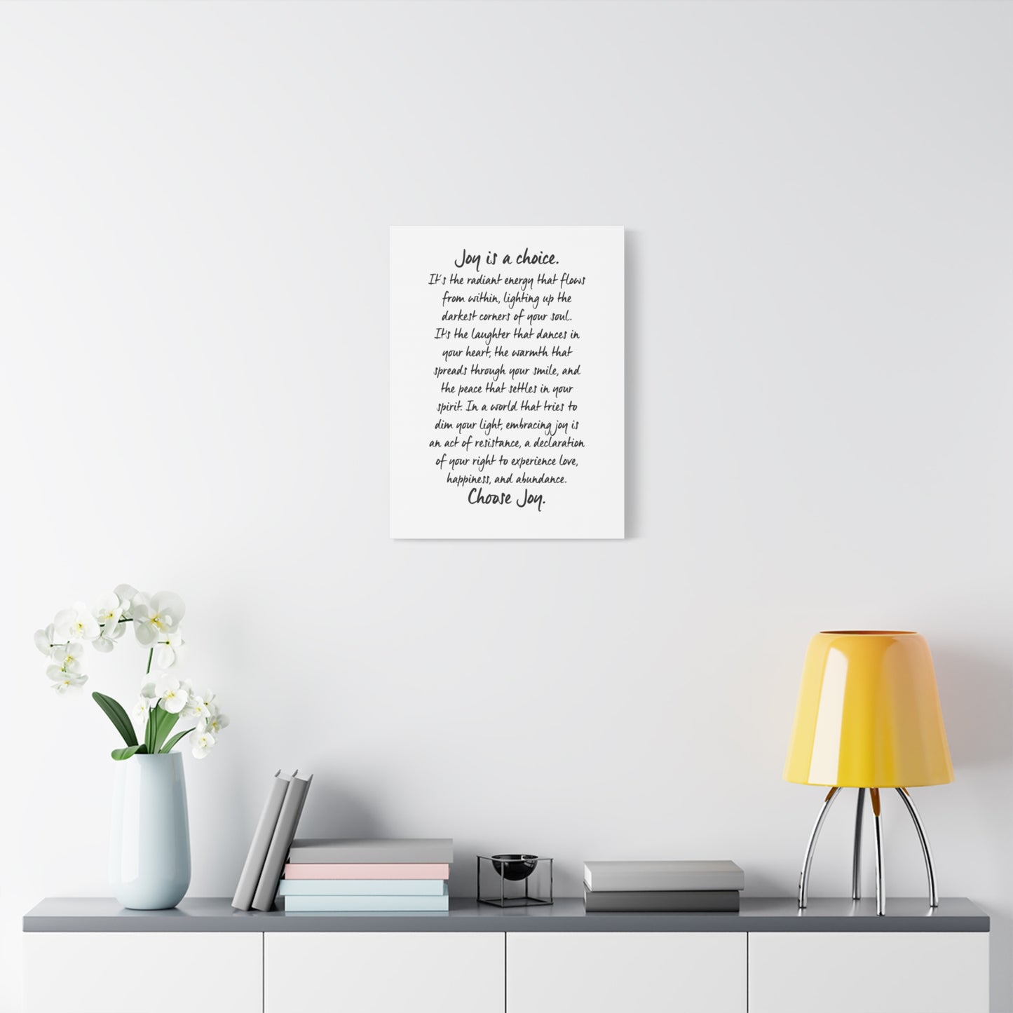 Joy is a Choice Canvas Wall Art (text)