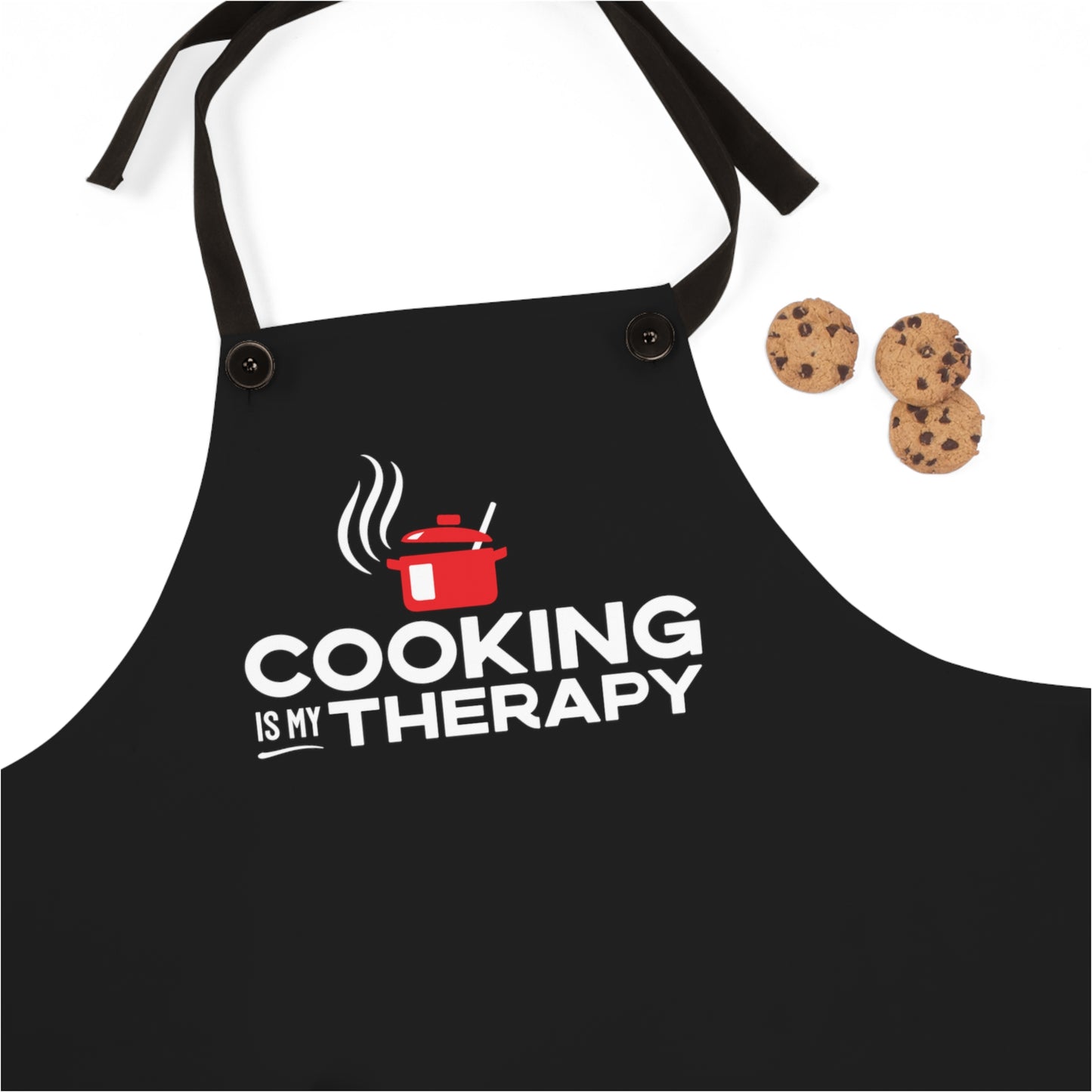 Cooking is my Therapy Apron (black)