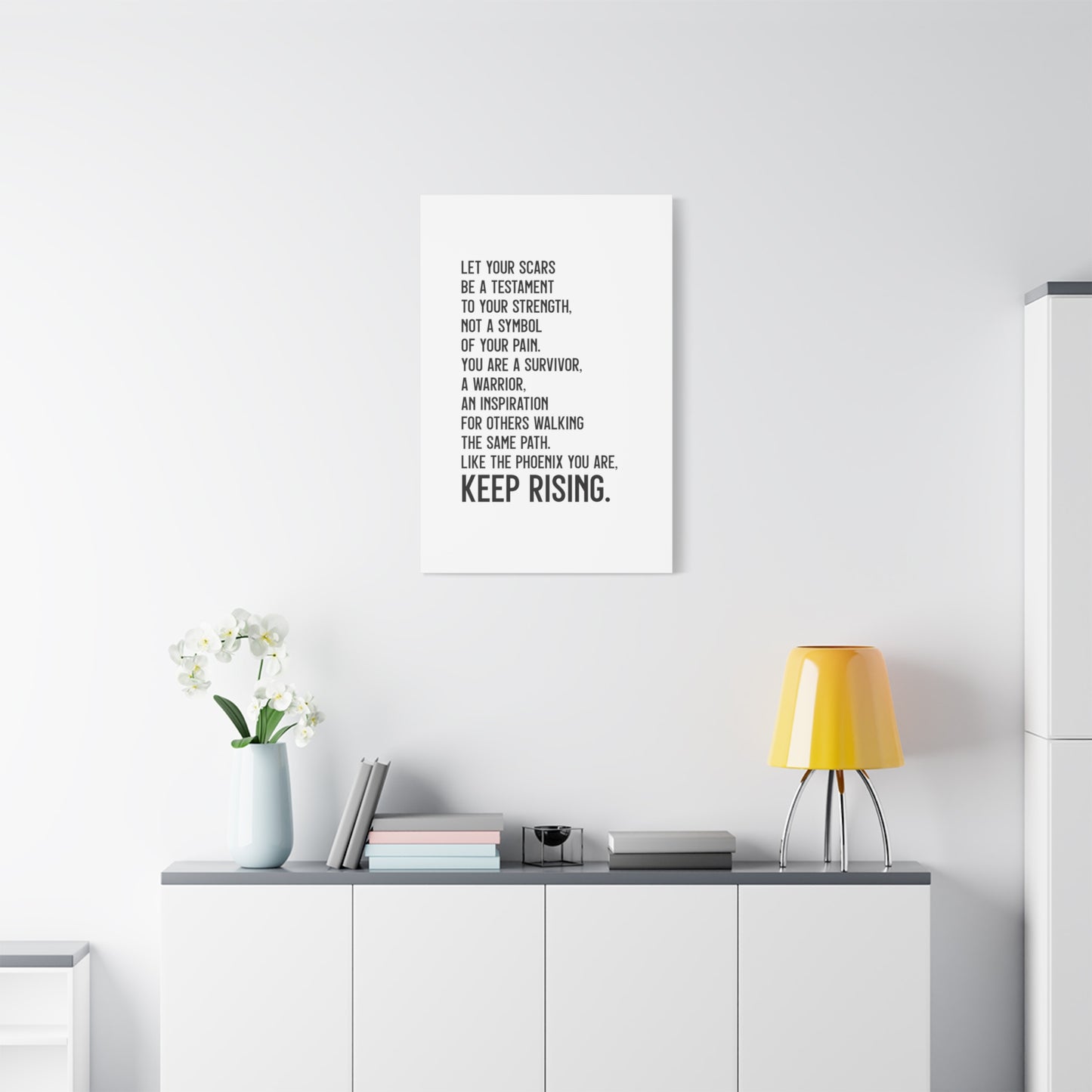 Spirit of a Warrior Canvas Wall Art (text)