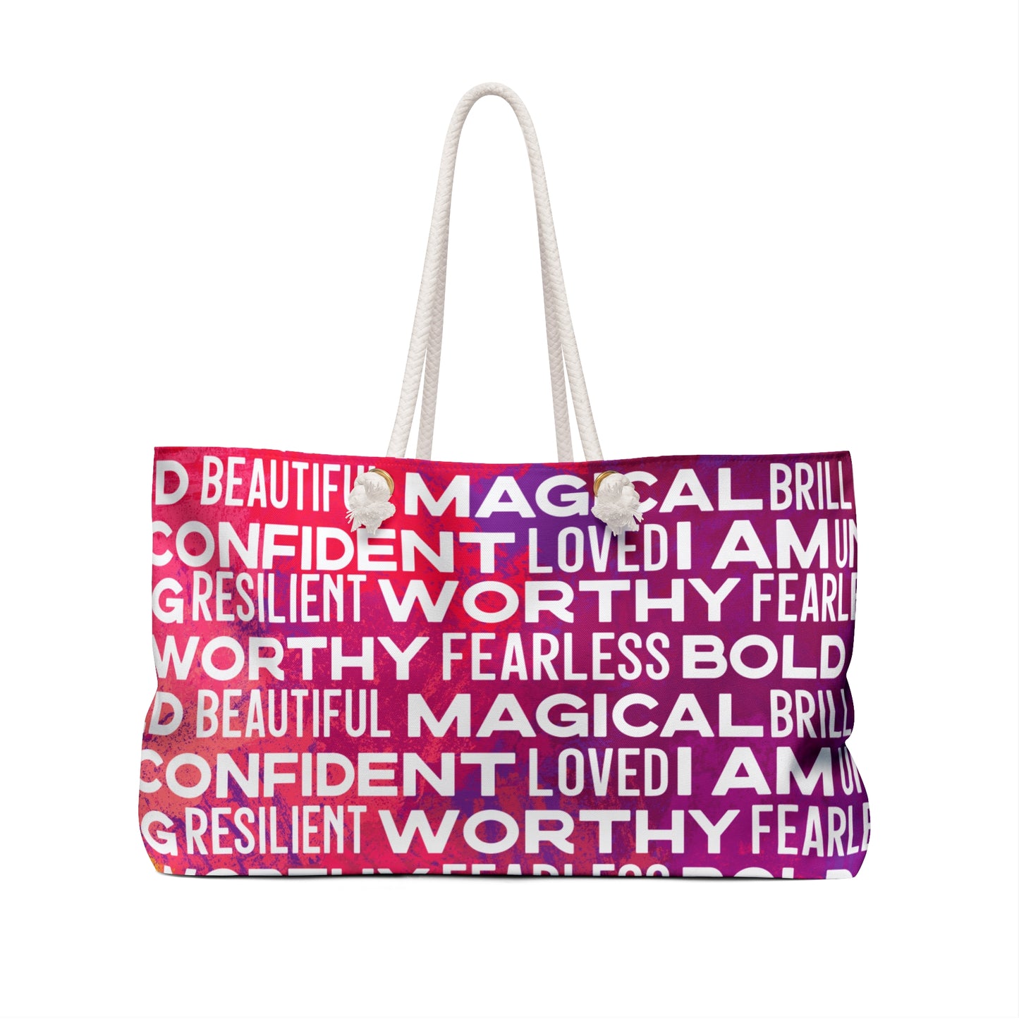 Bold Affirmations Weekender Bag (Berry)