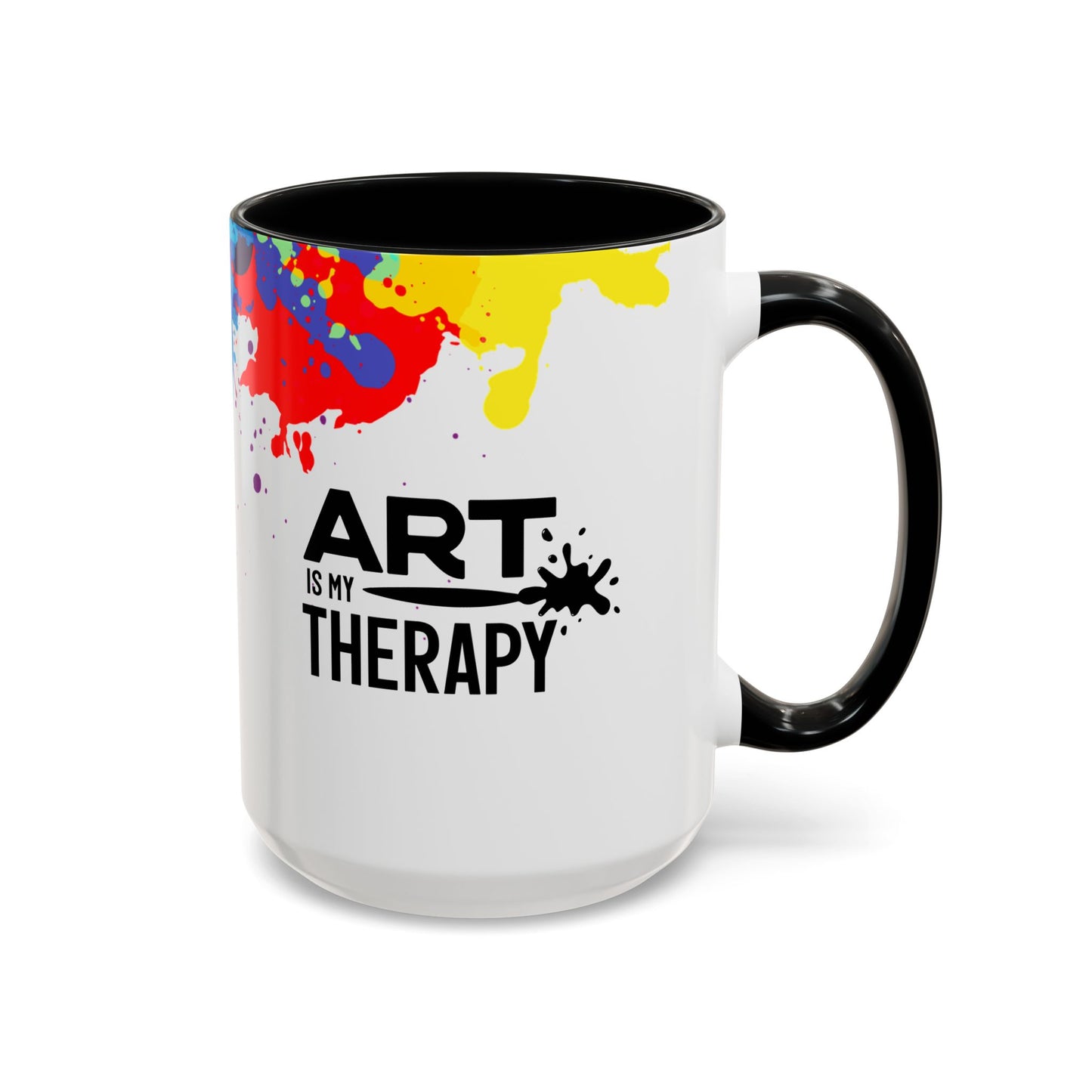 Art is My Therapy Accent Mug