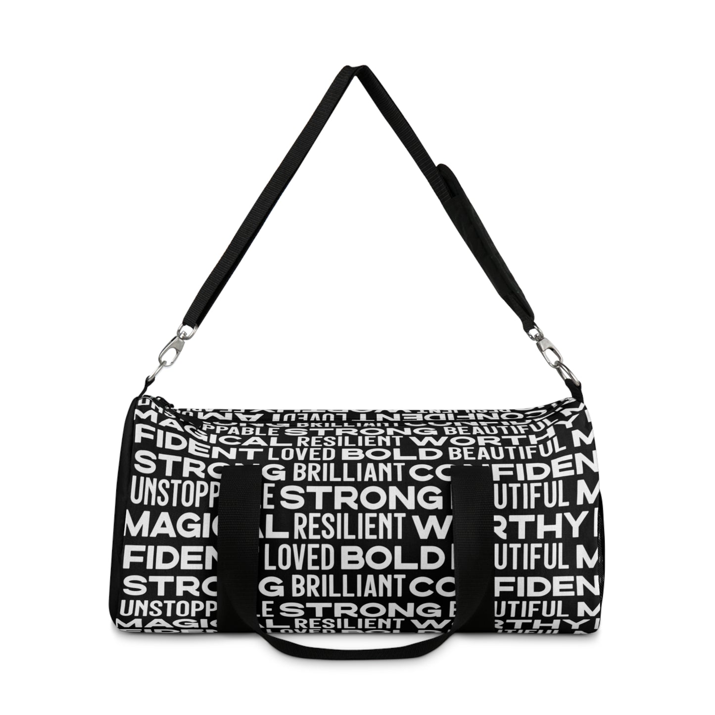 Bold Affirmations Duffel Bag (black)