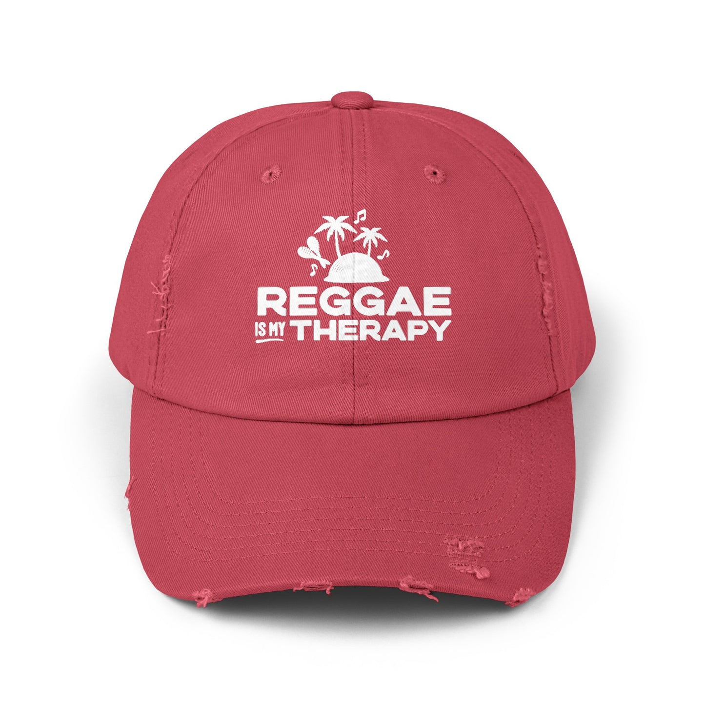 Reggae is My Therapy Distressed Cap