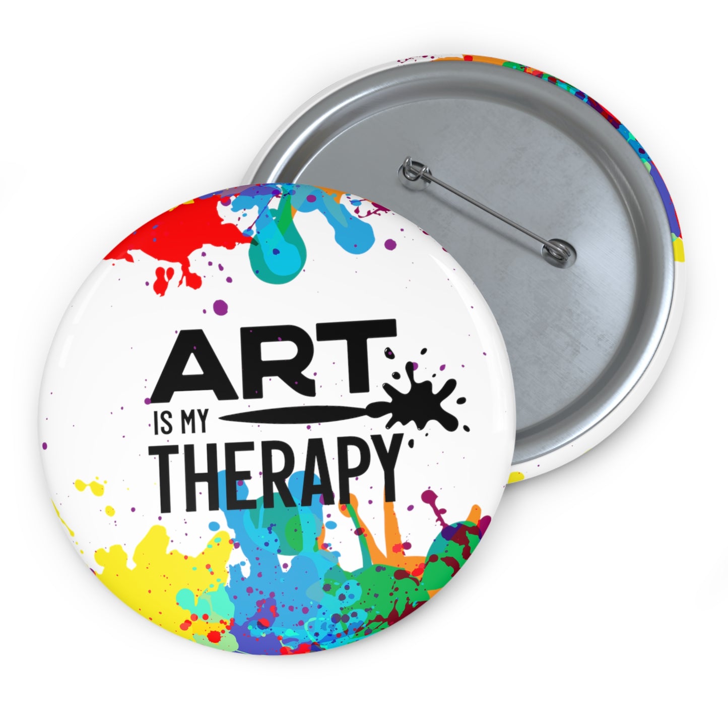 Art is My Therapy Custom Button