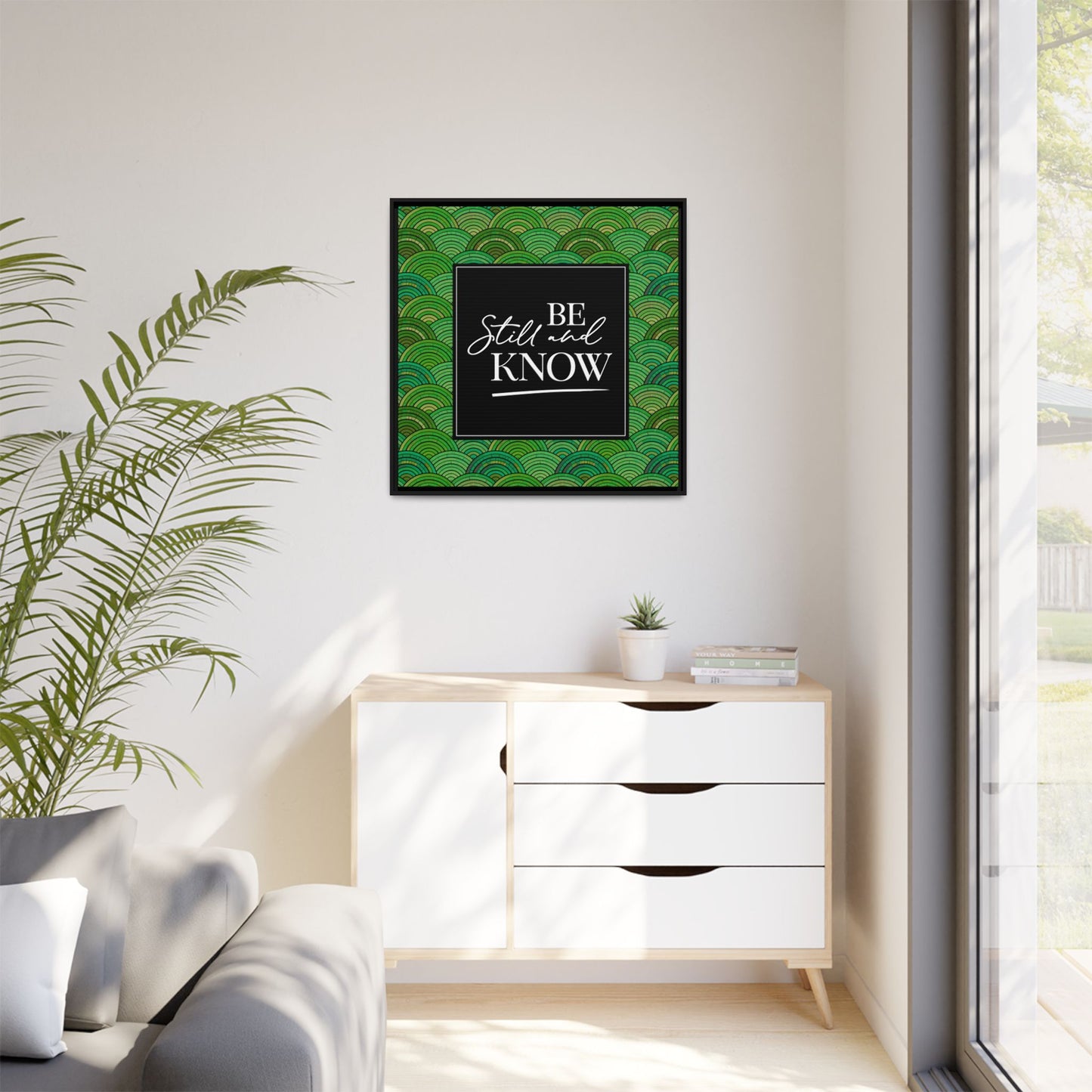 Be Still & Know Framed Canvas Art