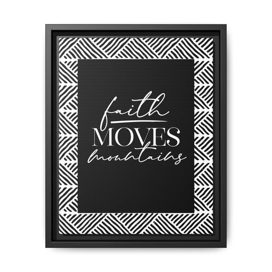 Koya Faith Moves Mountains Framed Canvas Art