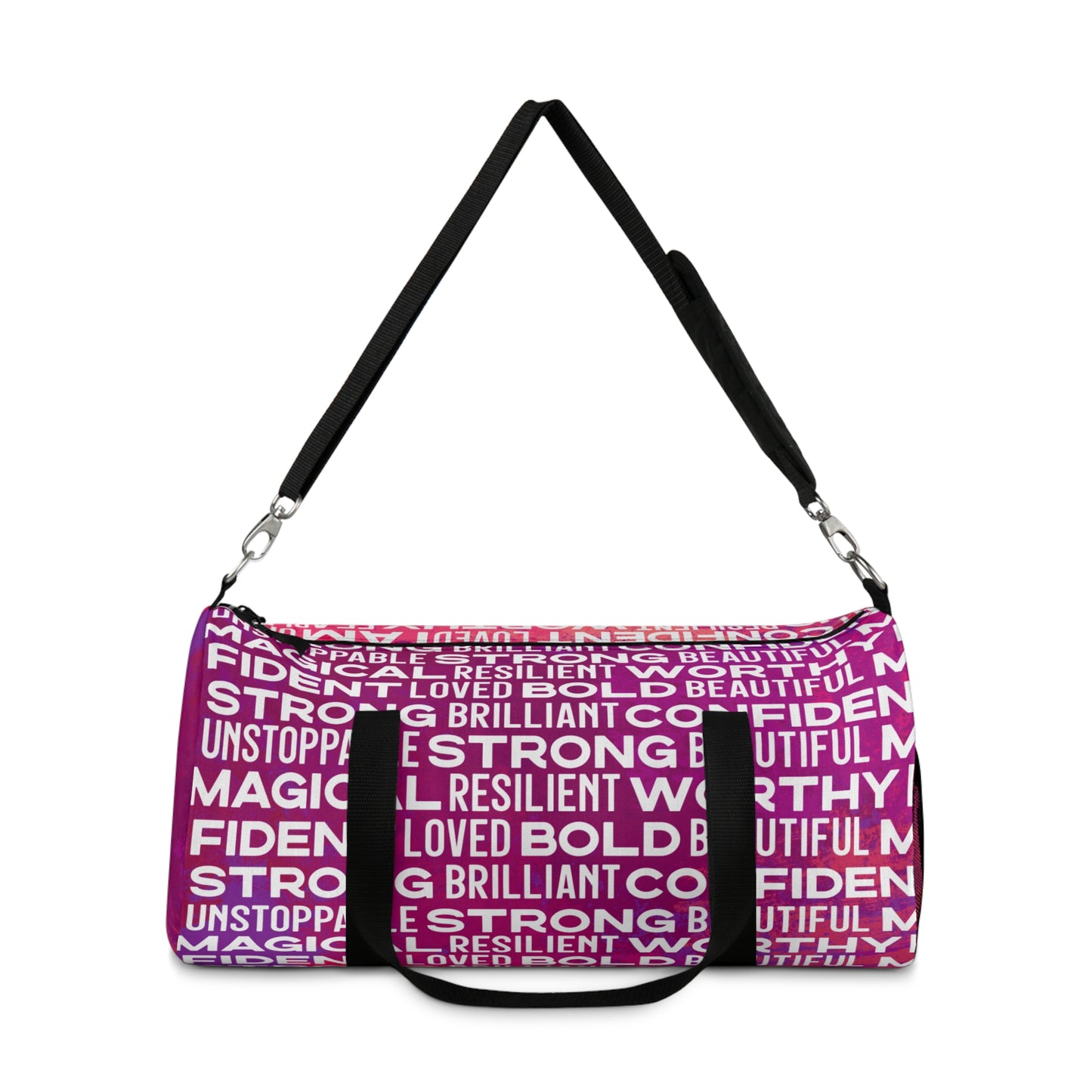 Bold Affirmations Duffel Bag (Berry)