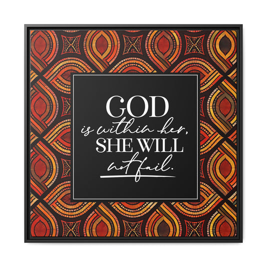 God is Within Her Framed Canvas Art