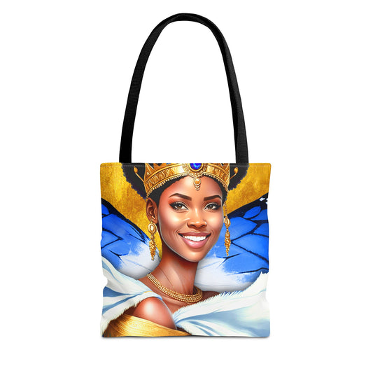 Black Butterfly Zeta-Inspired Queen Tote Bag