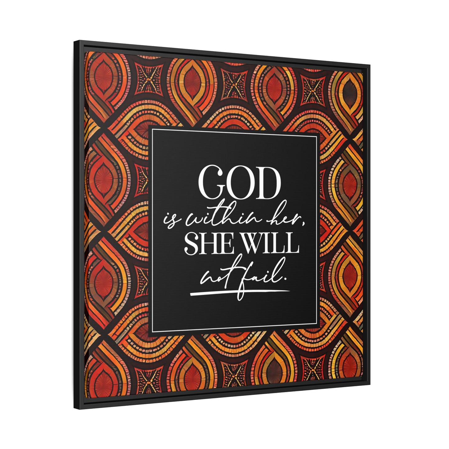 God is Within Her Framed Canvas Art