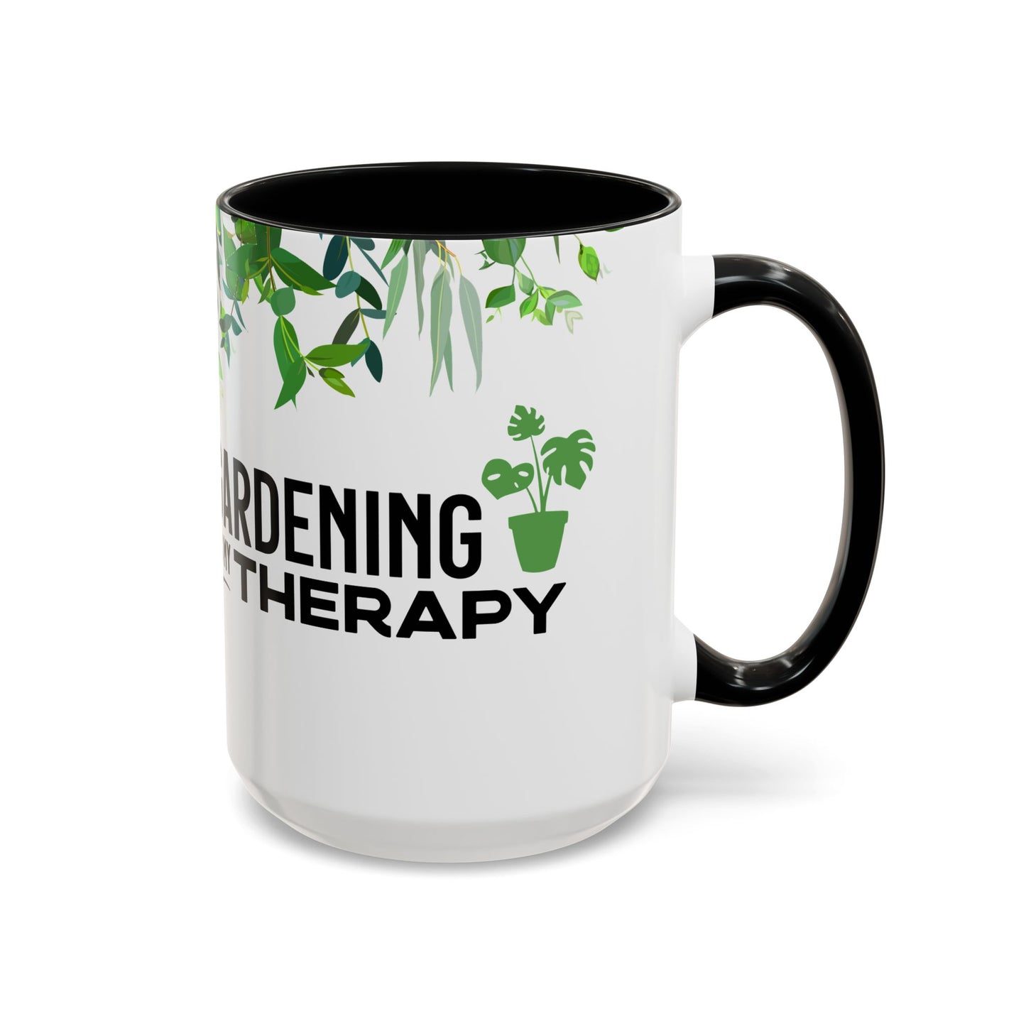 Gardening is My Therapy Accent Mug