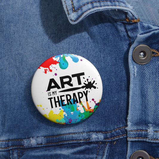 Art is My Therapy Custom Button