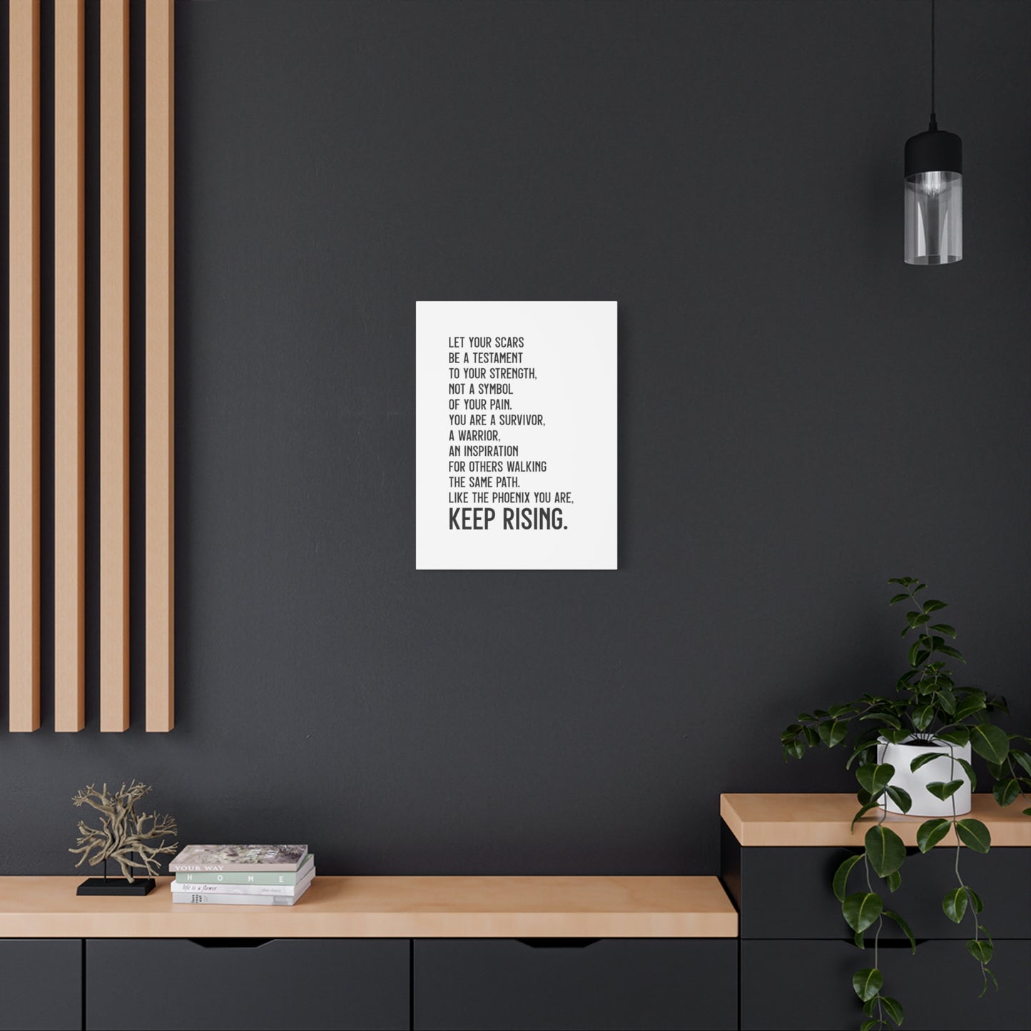 Spirit of a Warrior Canvas Wall Art (text)