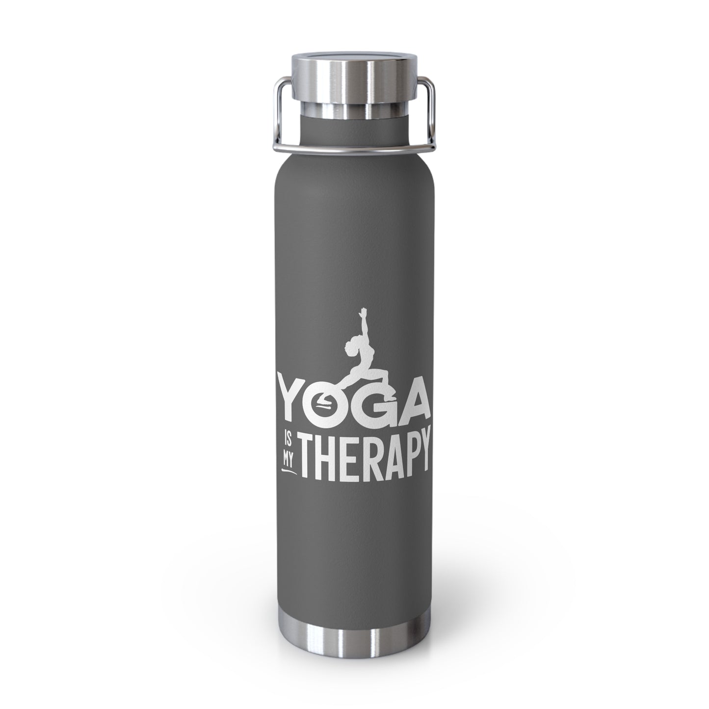 Yoga is My Therapy Copper Vacuum Insulated Bottle, 22oz