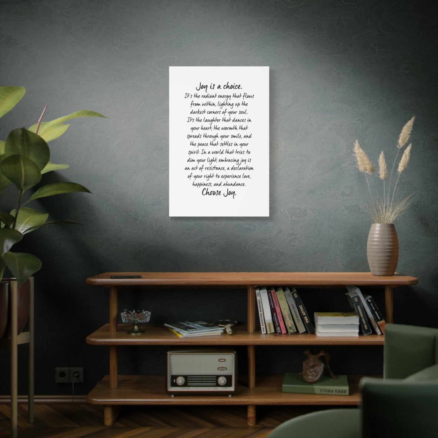 Joy is a Choice Canvas Wall Art (text)