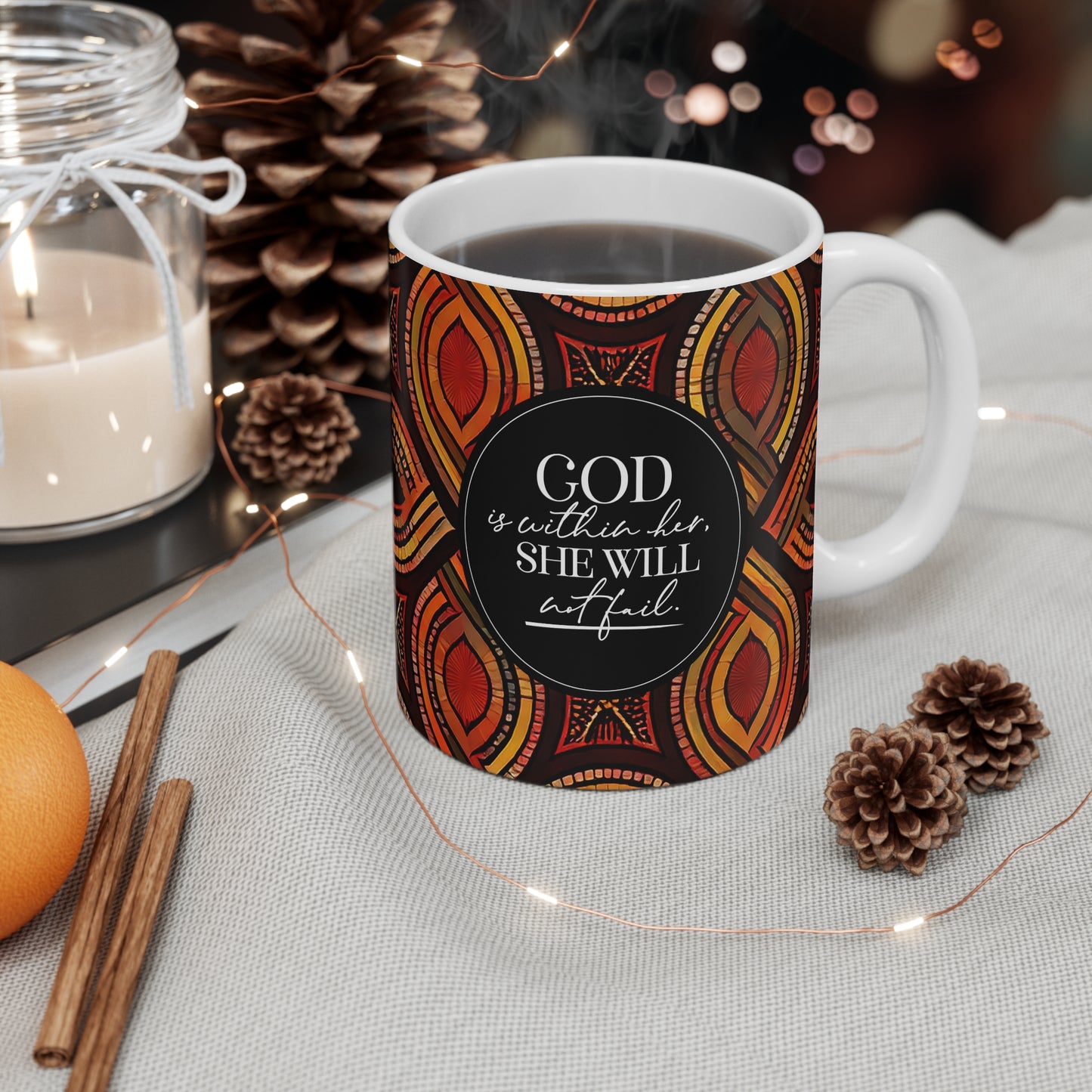 God is Within Her Mug 11 oz